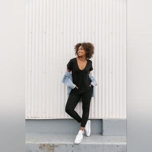 Smash + Tess Sunday Romper in Midnight Black, Size S